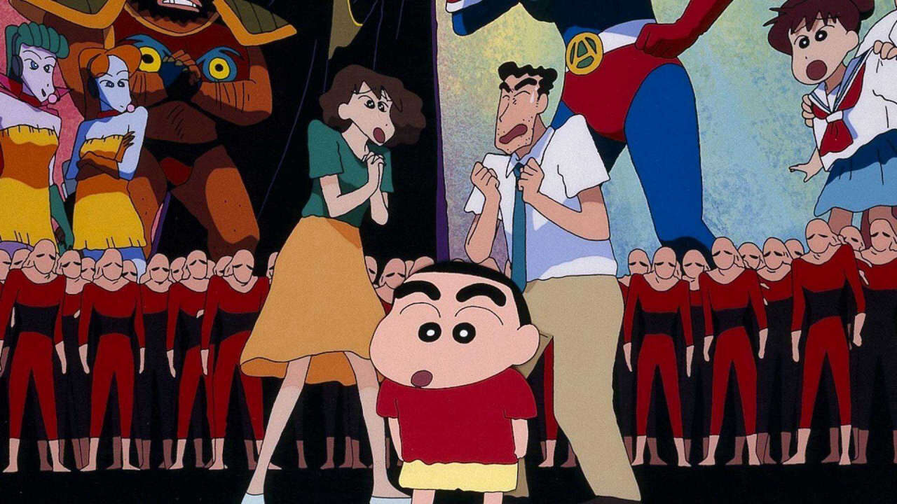 Xem phim Crayon Shin chan Action Kamen Đối Đầu Ma Vương Áo Tắm  - クレヨンしんちゃん アクション仮面VSハイグレ魔王 (1992)